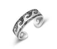 Wavy Silver Toe Ring TR-405